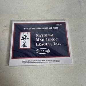New 2025 Official Standard Hands & Rules, National Mah Jongg League, Inc.